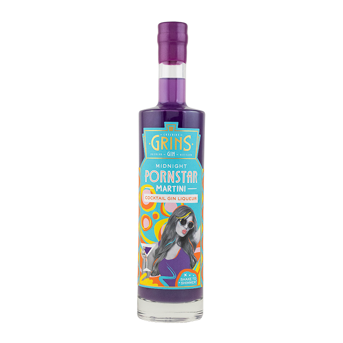 Grins Midnight Pornstar Martini Gin Liqueur 50cl - Secret Drinks