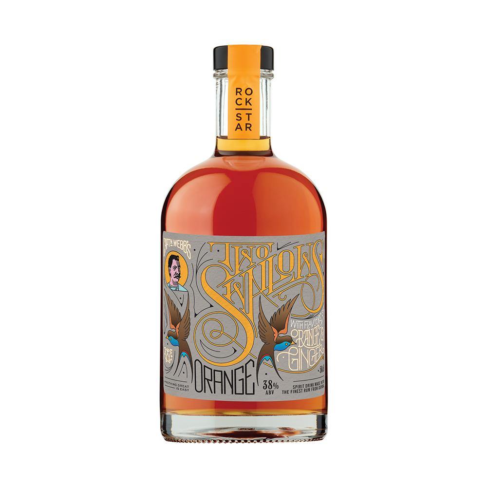 Rockstar Spirits Two Swallows Orange & Ginger Rum 50cl - Secret Drinks